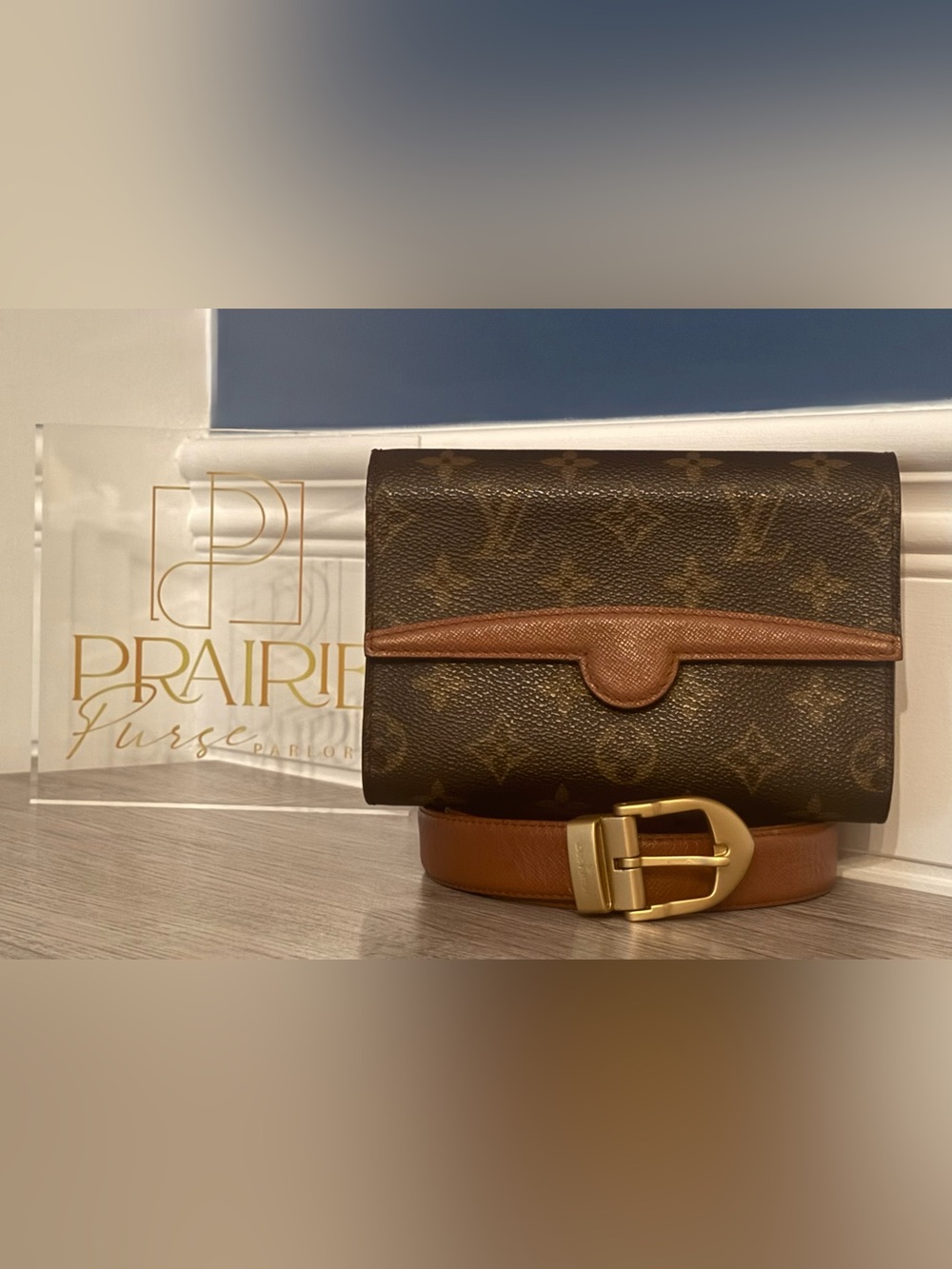 Authentic Louis Vuitton Monogram Pochette Arche Et Ceinture Classique Belt Bag